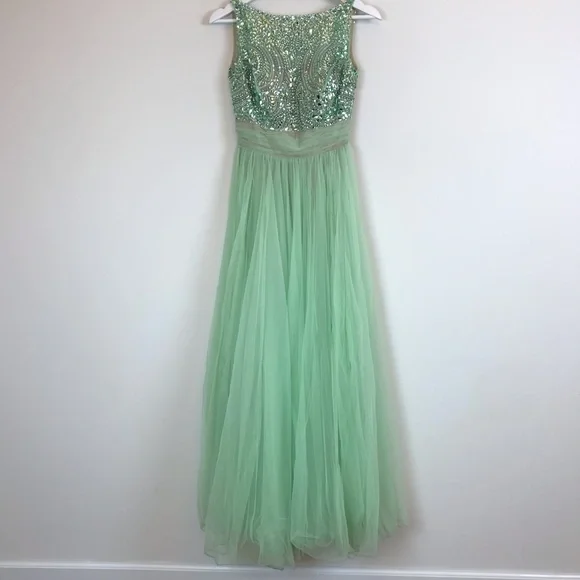 green emerald velvet dress Sherri Hill 55574 Prom Dress - Aqua main image 0
